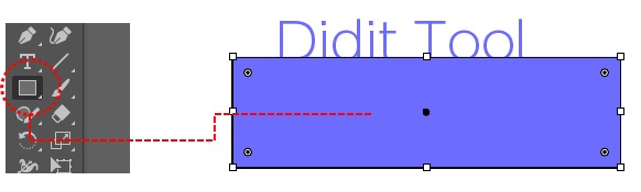 イラレ　反転コピー応用　鏡面反射オブジェクト　文字　作り方4　四角形オブジェクト作成